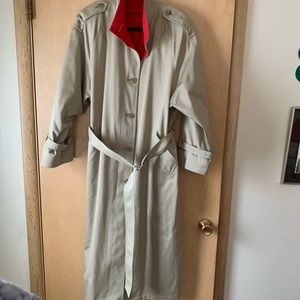 Vintage London Fog khaki long trench coat XL